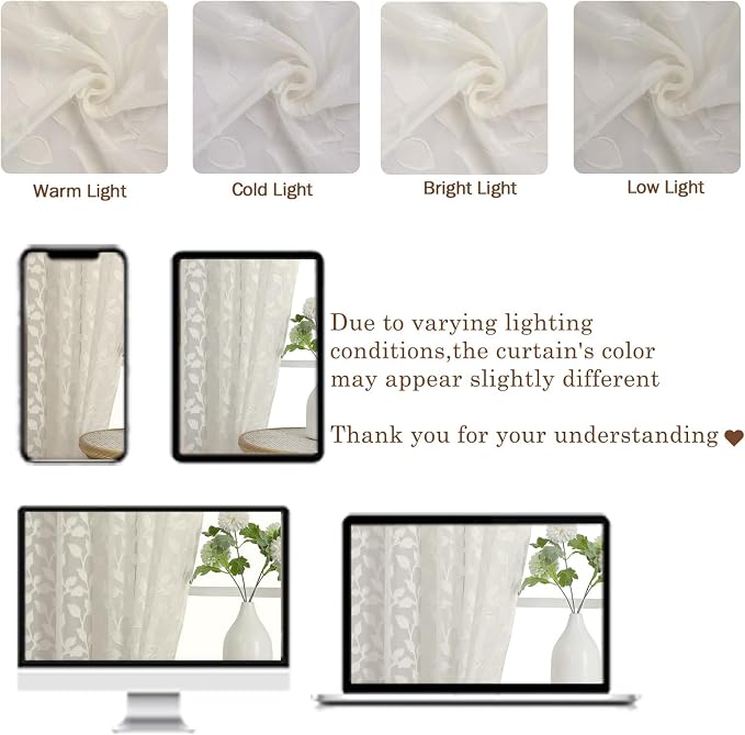 Chyhomenyc Ivory Sheer Valances - Image 7