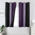Estelar Textiler Purple and Black Ombre Blackout Curtains 45 Inch Length by ESTELARTEXTILER