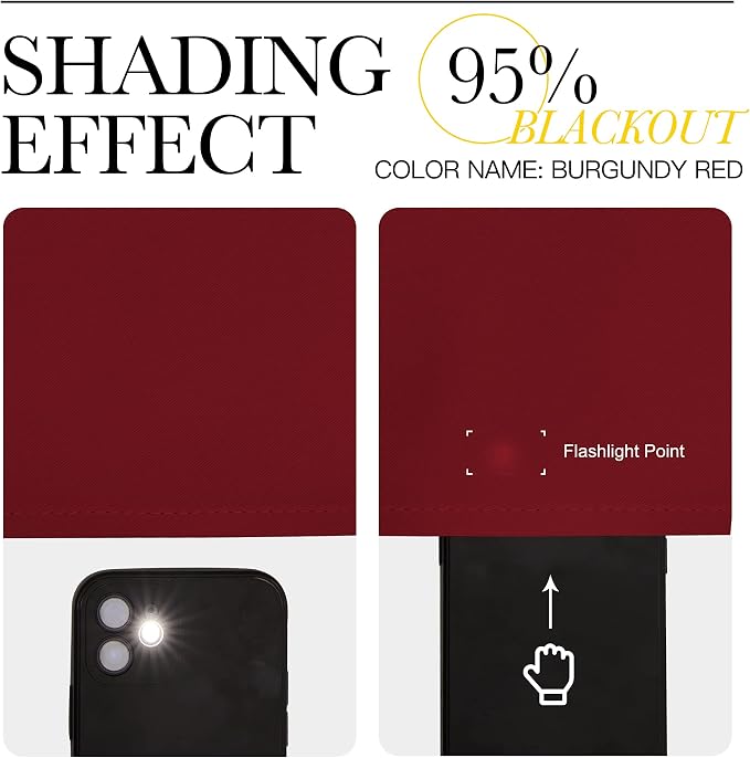 NICETOWN Burgundy Blackout Curtains Grommet - Image 8