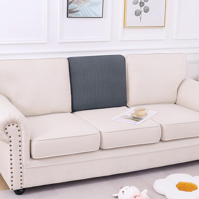 Smiry Waterproof Couch Cushion Covers, Stretch Jacquard Thick Sofa Cushion - Image 5