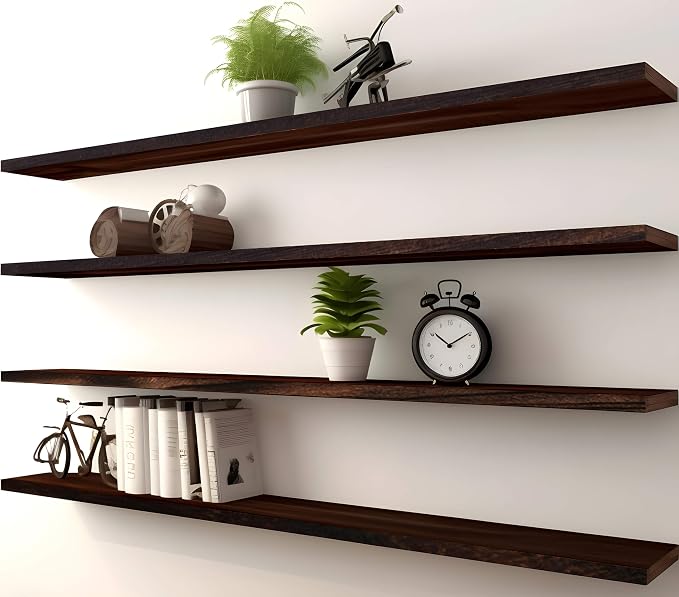 PHPH 48 Inch Wood Floating Shelves by PHPH