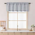 Chyhomenyc Gray Valance for Windows, Light Filtering Faux Linen Slub Textured by Chyhomenyc