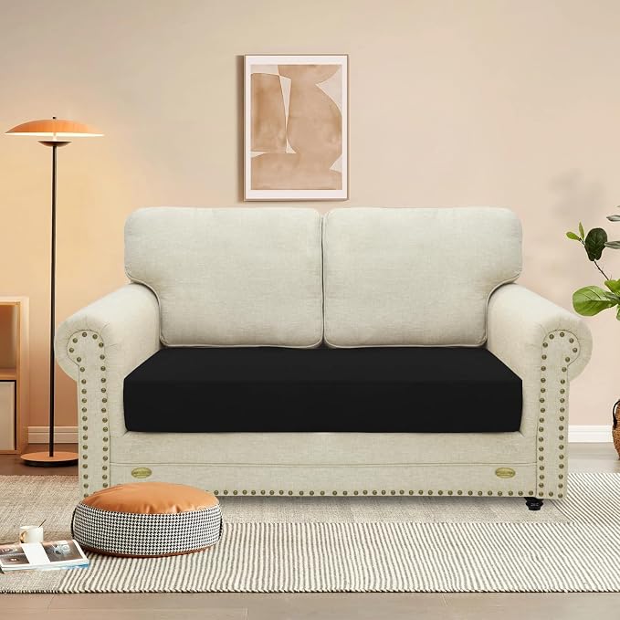 MAXIJIN Velvet Stretch Couch Cushion Covers Soft Loveseat Cushion Cover - Image 2