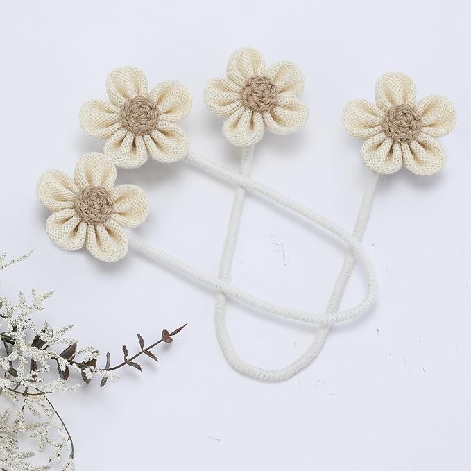 KLOGTSIND Flower Curtain Tiebacks, 2 Pack Curtain Ties Elegant DIY Curtain - Image 6