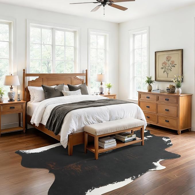 BENRON Premium Cowhide Rug, Faux Cow Hide Rugs - Image 4