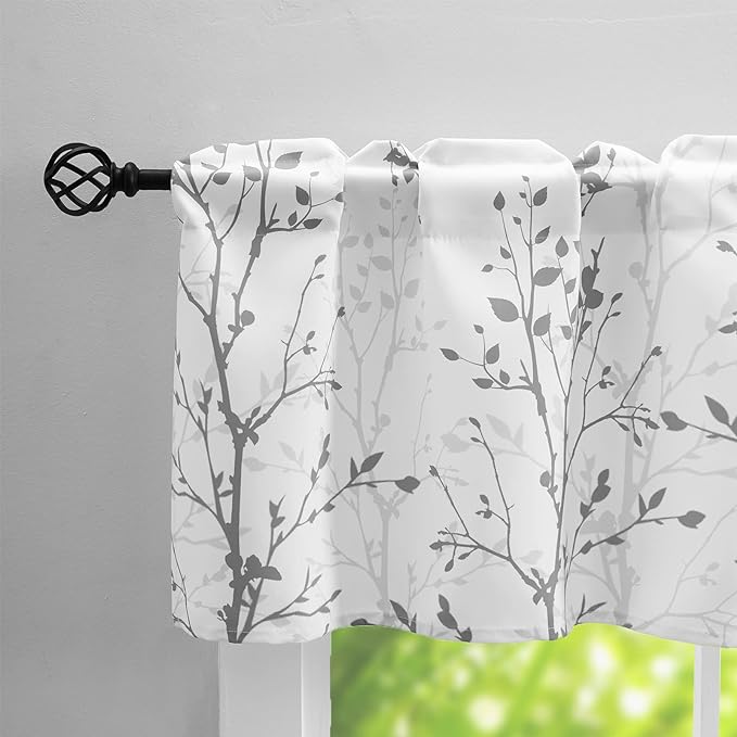 Luvyohmee Tree Branch Printed Curtain Valance, 18 inches Long Window Treatment - Image 2