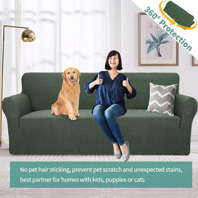 YEMYHOM Couch Cover Latest Jacquard Design High Stretch Sofa Covers - Image 2