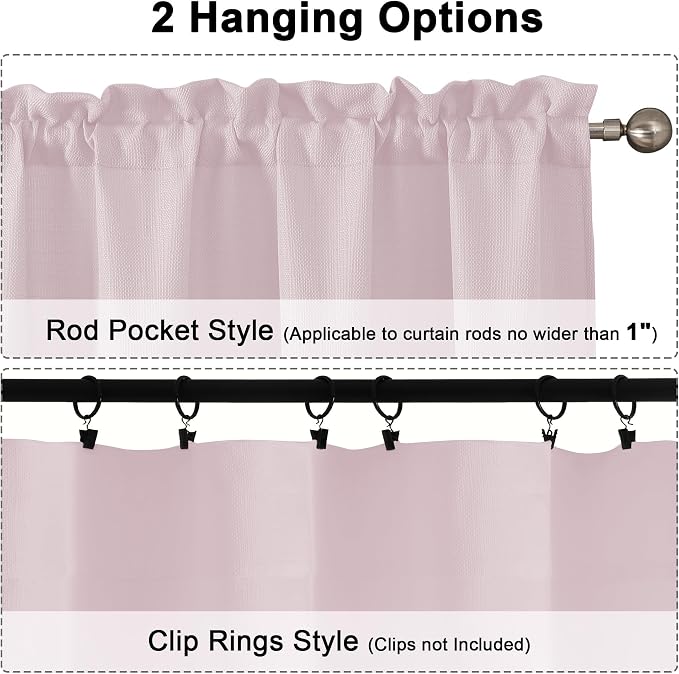 Chyhomenyc Bennet Blush Pink Valance - Image 2