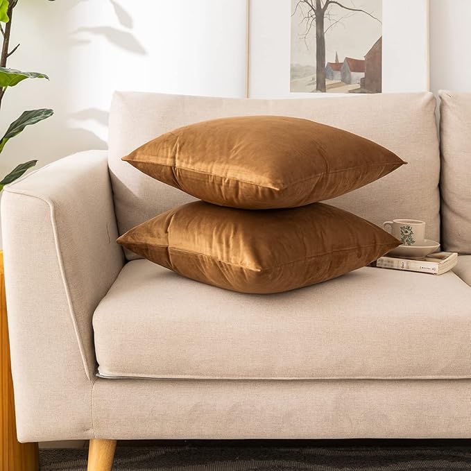 NiNi ALL Decorative Throw Pillow Covers Pack of 2, Velvet Cushion Case - Image 7