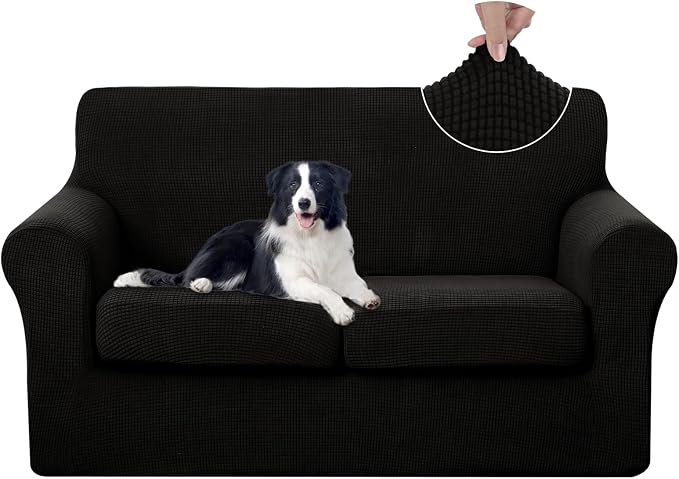 U-NICE HOME 3 Pieces Stretch Loveseat Couch Cover Sofa Cover Washable Sofa by U-NICEHOME