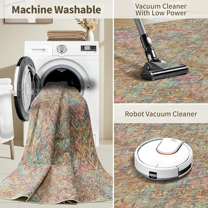 8x10 Washable Area Rugs for Living Room&Bedroom - Image 8