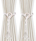 SRG Handmade Boho Curtain Tiebacks Hand Knitting Cotton Curtain Holdbacks by SRG