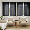 MIULEE Short Sheer Curtains 45 Inches Long, 4 Panels Set, Light Filtering Rod by MIULEE