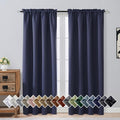 OVZME Navy Blue Blackout Curtains by OVZME