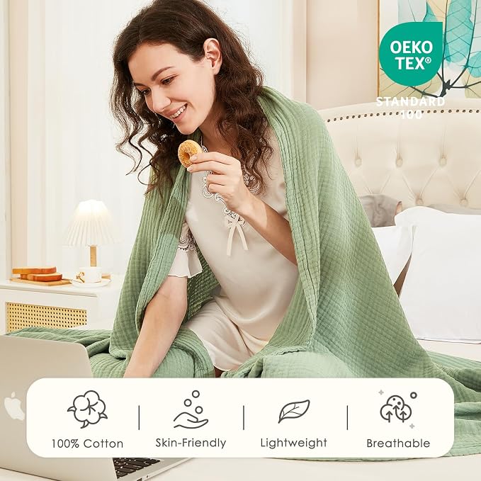 EMME Cotton Summer Throw Blanket - Image 2