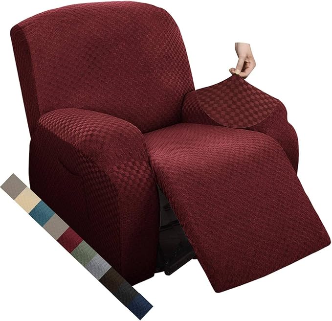 MAXIJIN Oversized Recliner Covers That Stay in Place 4 Pieces Stretch Large by MAXIJIN