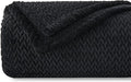 NEWCOSPLAY Super Soft King Blanket Black Premium Silky Flannel Fleece Leaves by NEWCOSPLAY