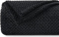 NEWCOSPLAY Super Soft Throw Blanket Black Premium Silky Flannel Fleece Leaves by NEWCOSPLAY