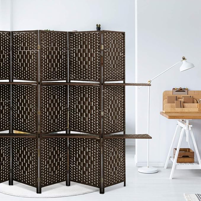 Room Divider 6 Panel Room Screen Divider Folding Portable partition Screen Wood - Image 6