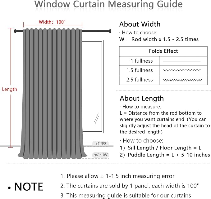 MYSKY HOME White Curtains 84 Inch Length - Image 8