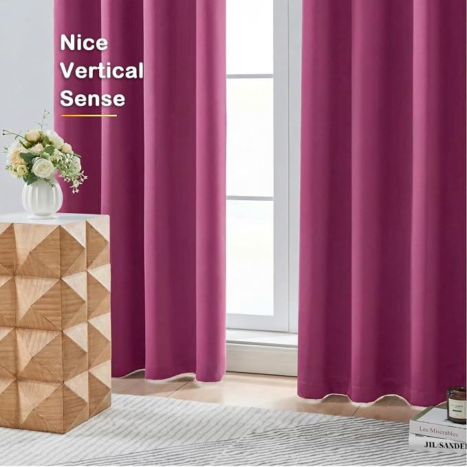 OVZME Hot Pink Blackout Curtains - Image 8