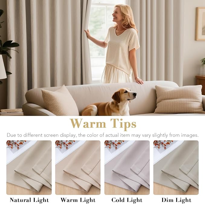 H.VERSAILTEX Blackout Curtains for Bedroom Thermal Insulated Room Darkening - Image 5