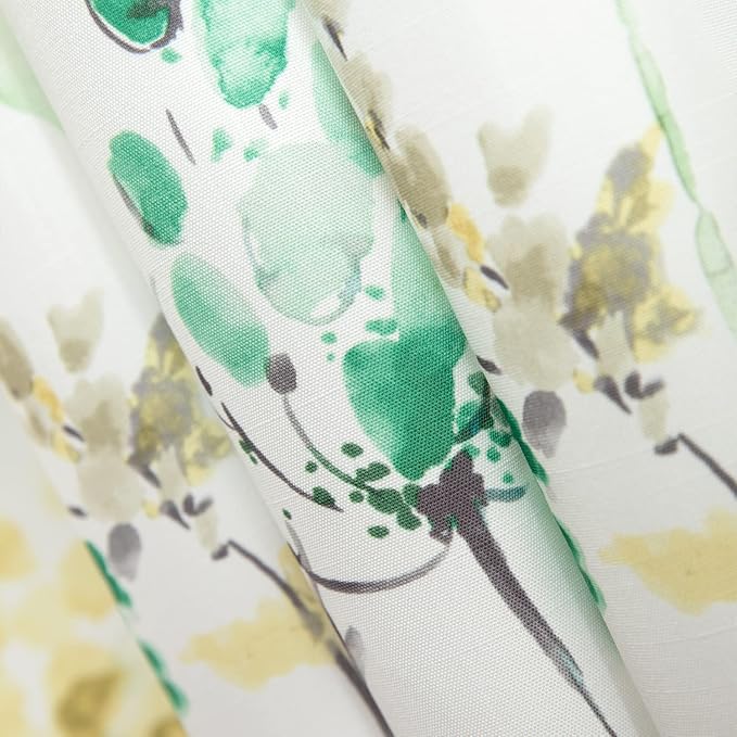 Leeva Bedroom Curtain Valance, Watercolor Flower Printed Decorative Solid - Image 5