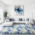 Ophanie Blue White and Grey Area Rugs by Ophanie