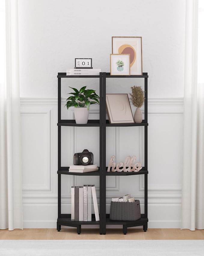 Hzuaneri Corner Shelf Stand, Corner Bookshelf, Storage Standing Shelf Unit - Image 6