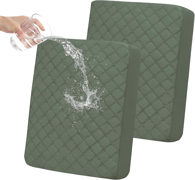 Easy-Going Waterproof Loveseat Cushion Covers, Non-Slip Leakproof Sofa Seat by Easy-Going