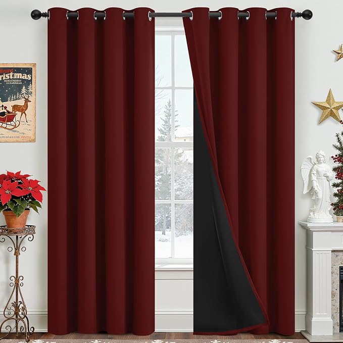 Yakamok 100% Blackout Curtains for Bedroom 2 Panels by Yakamok