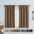 OVZME Brown Short Blackout Curtains by OVZME