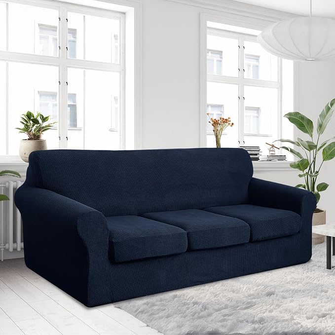 U-NICE HOME 4 Pieces Oversized Stretch Couch Cover Sofa Cover Washable Slipcover - Image 2