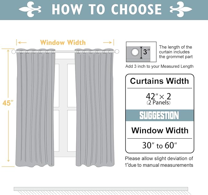 ChrisDowa 100% Blackout Curtains 45 inch Long - Image 6