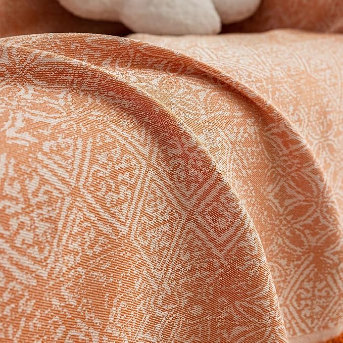 ROOMLIFE Orange Couch Cover Boho Sofa Covers - Image 8