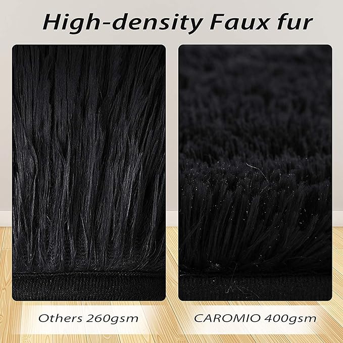 CAROMIO Fluffy Shag Rug, Extra Soft & Comfy Modern Indoor Shaggy Carpet Rug - Image 3