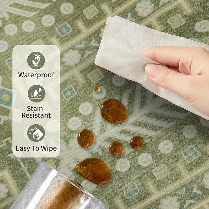 Rugxara 5x7 Washable Area Rugs for Bedroom & Living Room - Image 6
