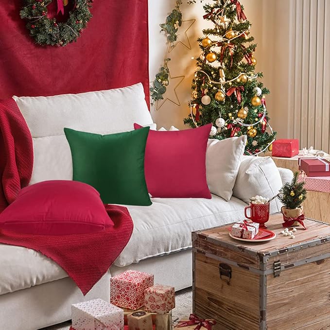 Thmyo 4-Pack 100% Cotton Comfortable Solid Decorative Throw Pillow Case - Image 3