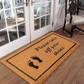 LuxUrux Welcome Mats Outdoor Coco Coir Doormat, by LuxUrux