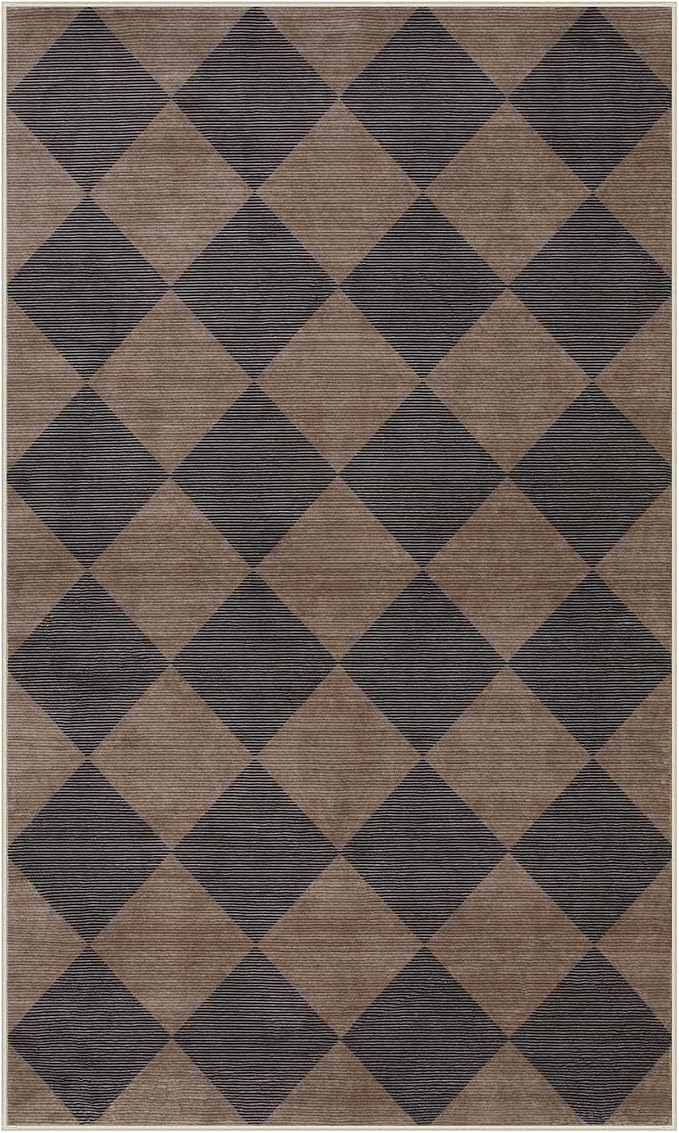 Beeiva Checkered Print Entry Rug 3x5, Non Slip Washable Kitchen Rug 3x5 Stain - Image 9