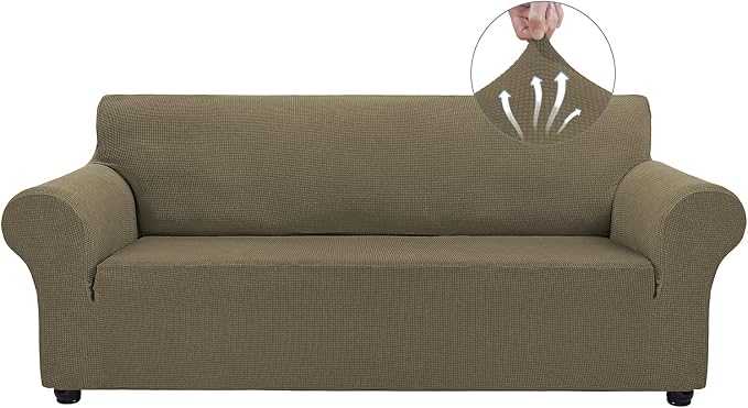 Asnomy Couch Covers for 3 Cushion Couch Stretch Sofa Covers Slipcovers by Asnomy