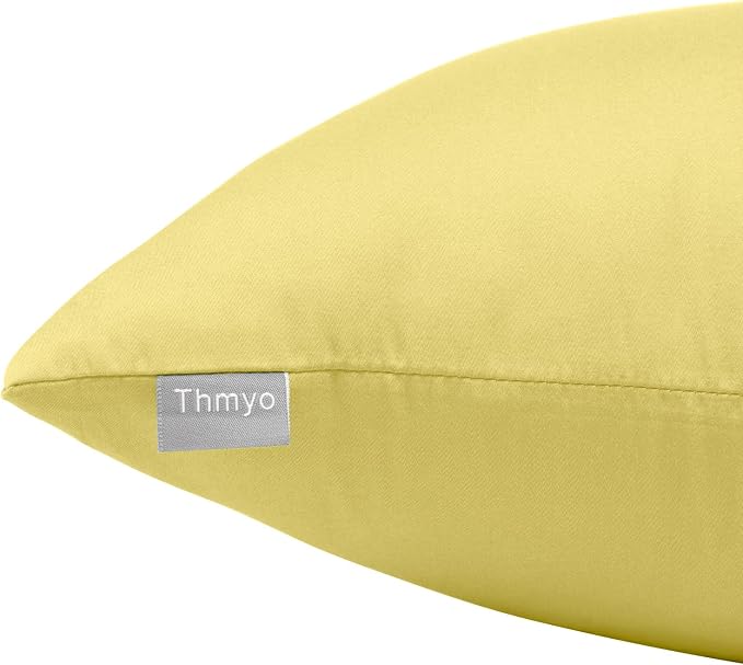 Thmyo 4-Pack 100% Cotton Lumbar Comfortable Solid Decorative Throw Pillow Case - Image 8