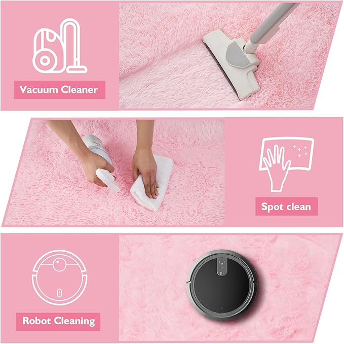 Shag Area Rug for Bedroom 5x8, Soft Fuzzy Rug Non-Shedding Indoor Plush Carpet - Image 4
