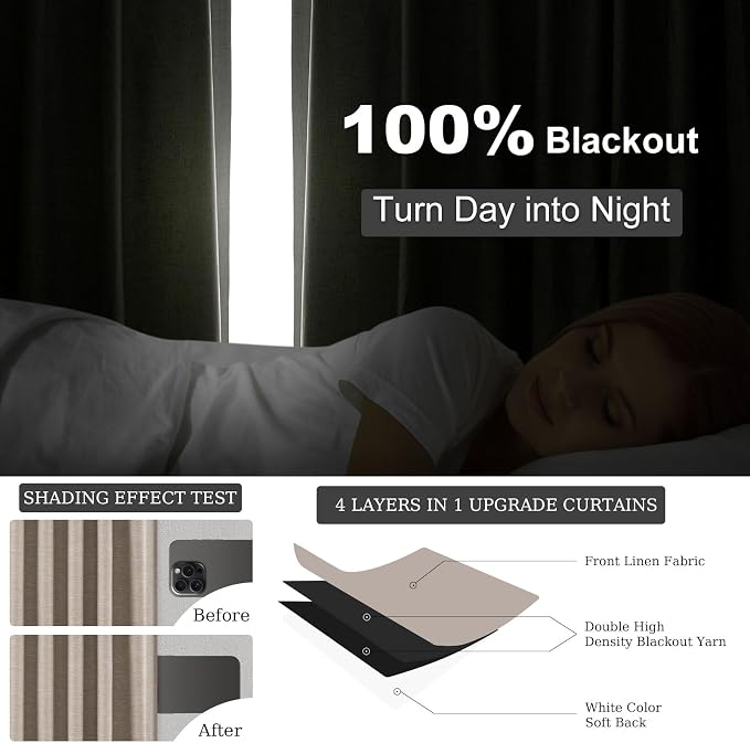 Topfinel 90 Inch Long Blackout Curtains - Image 6