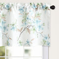 Leeva Elegant Floral Farmhouse Valance, Restaurant, Rod Pocket, 52 x 18 in by Leeva