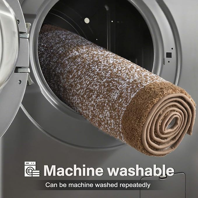Bathroom Rugs 30x20 Non Slip Washable, Coffee Bath Mat - Image 9