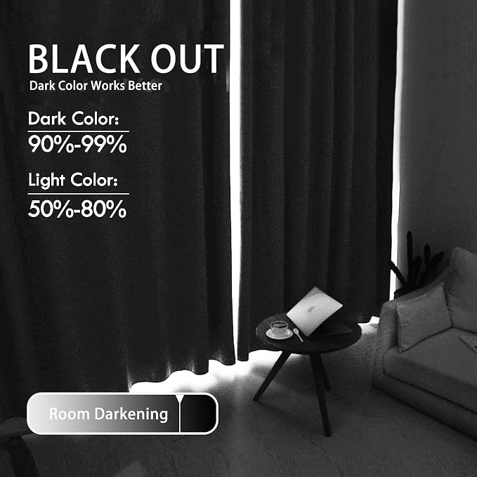 JIUZHEN Blackout Doorway Curtains 80 inch Length - Image 4