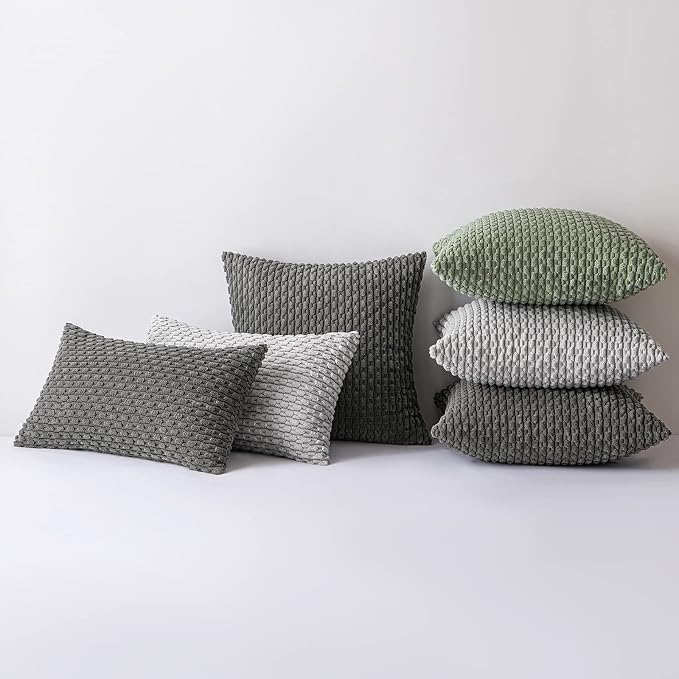 MIULEE Pack of 2 Decorative Lumbar Throw Pillow Covers 12x20 Inch Soft Boho - Image 4