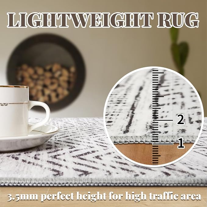 Washable Moroccan 2'6"x12' Hallway Rug - Image 8