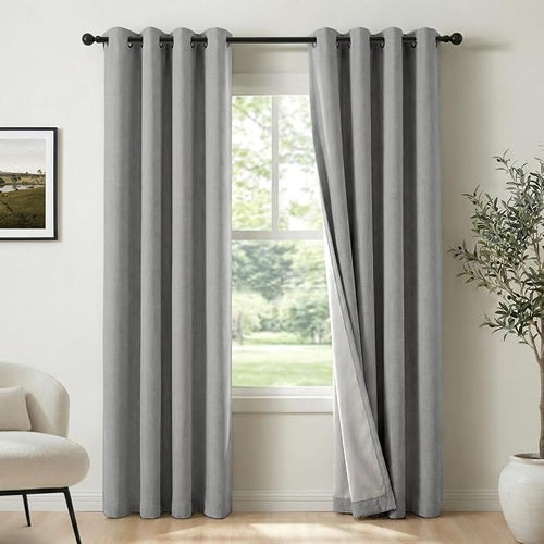 100% Blackout Shield Linen Blackout Curtains by 100BlackoutShield